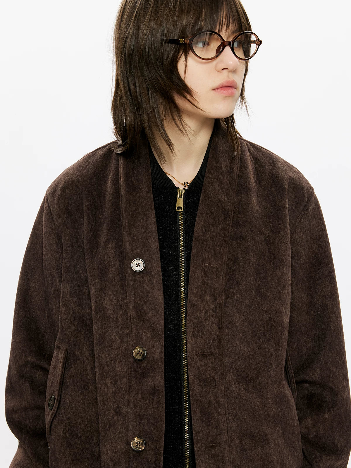Men's V-Neck 2-In-1 Chenille Jacket