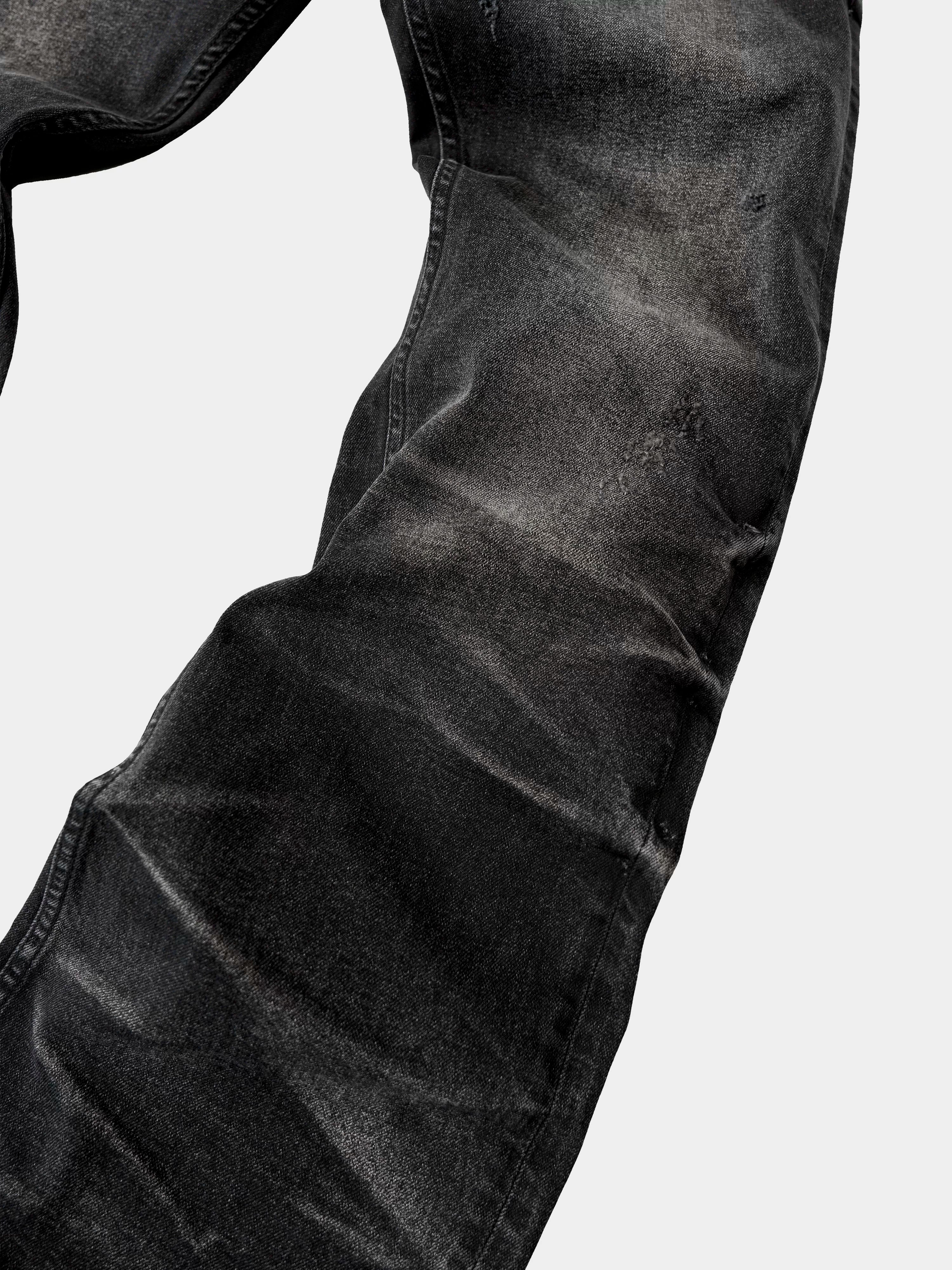 Stretchy Washed Flared Jeans