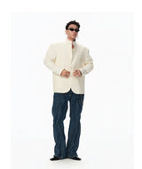 Hemp Stand-Collar Blazer