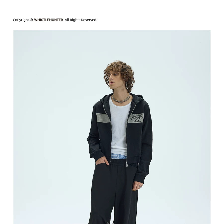 Black Side Adjustable Chain Casual Pants