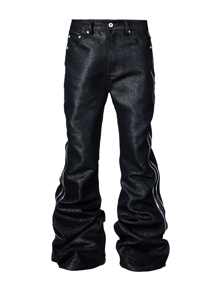 Raw Silver Double Zip Bootcut Jeans