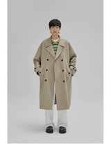 Double Breasted Long Trench Coat