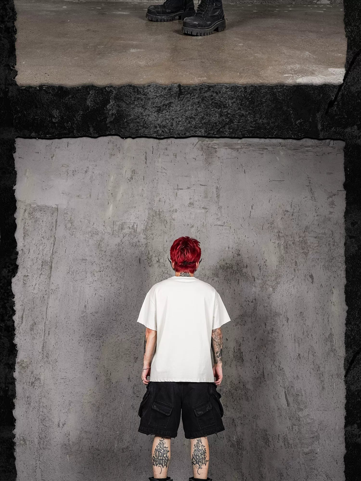 Distressed Fallen Angel Printed Vintage Tee