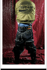 Baggy Raw Denim Patchwork Pants