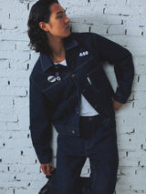 Okayama Classic Pleated Cropped Denim Jacket