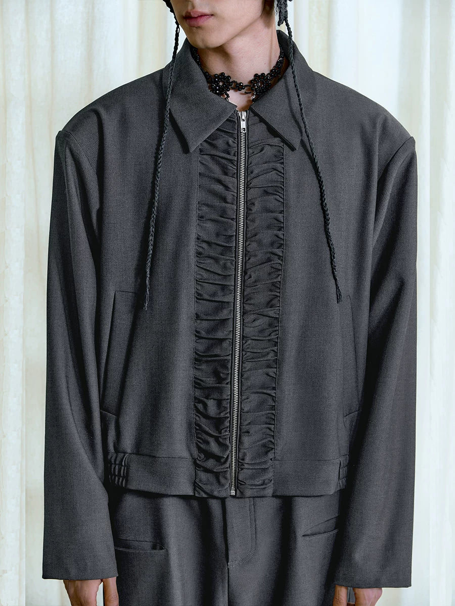 Boxy Fit Court Jacket YKK Zipper