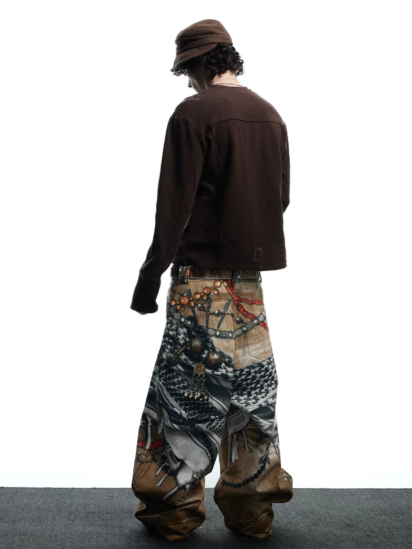 Vintage 3D Printed Baggy Jeans