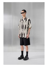 Printed Short Sleeve Cuban Collar Shirt