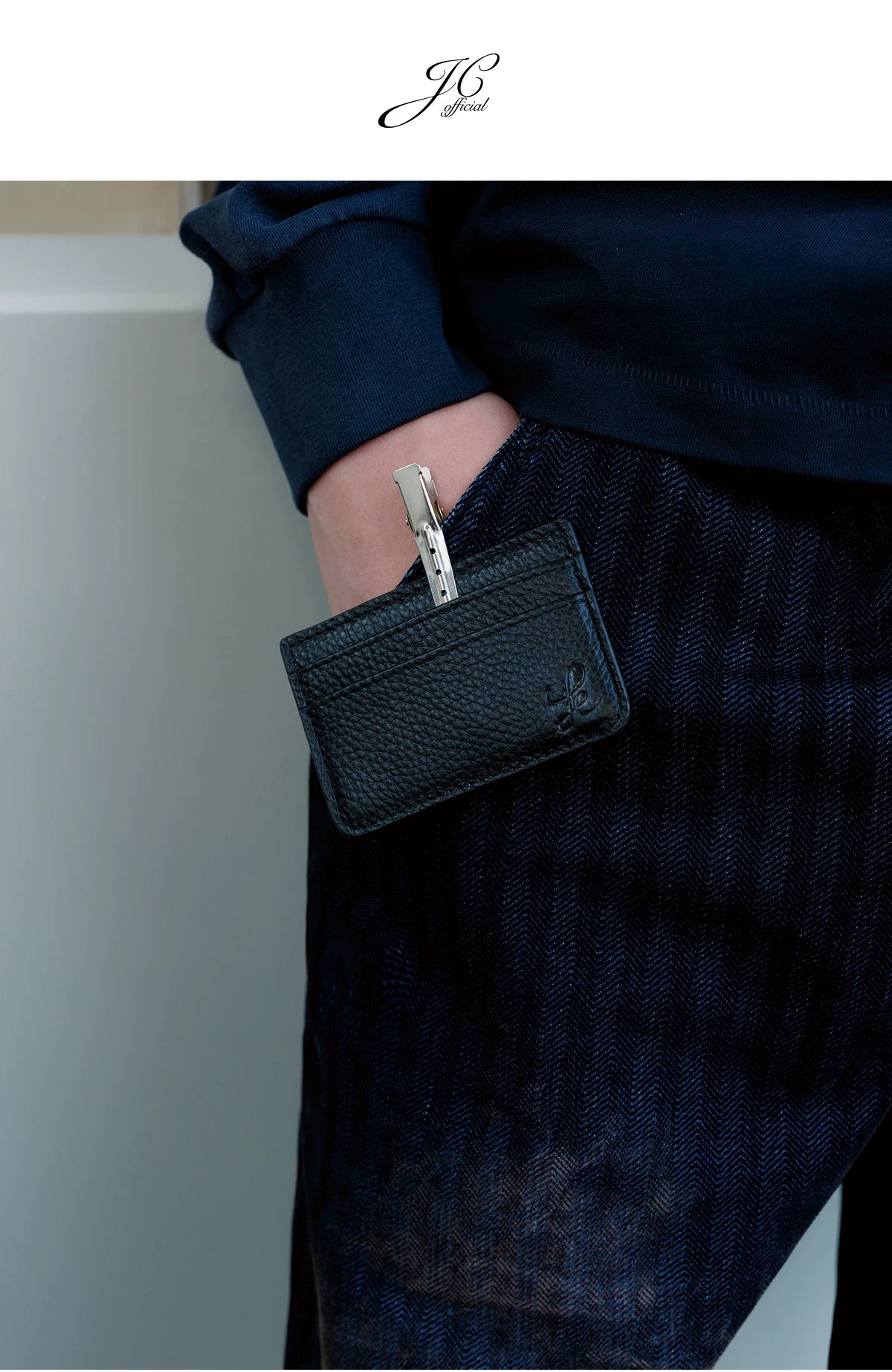 Magnetic Full Grain Leather Card Holder