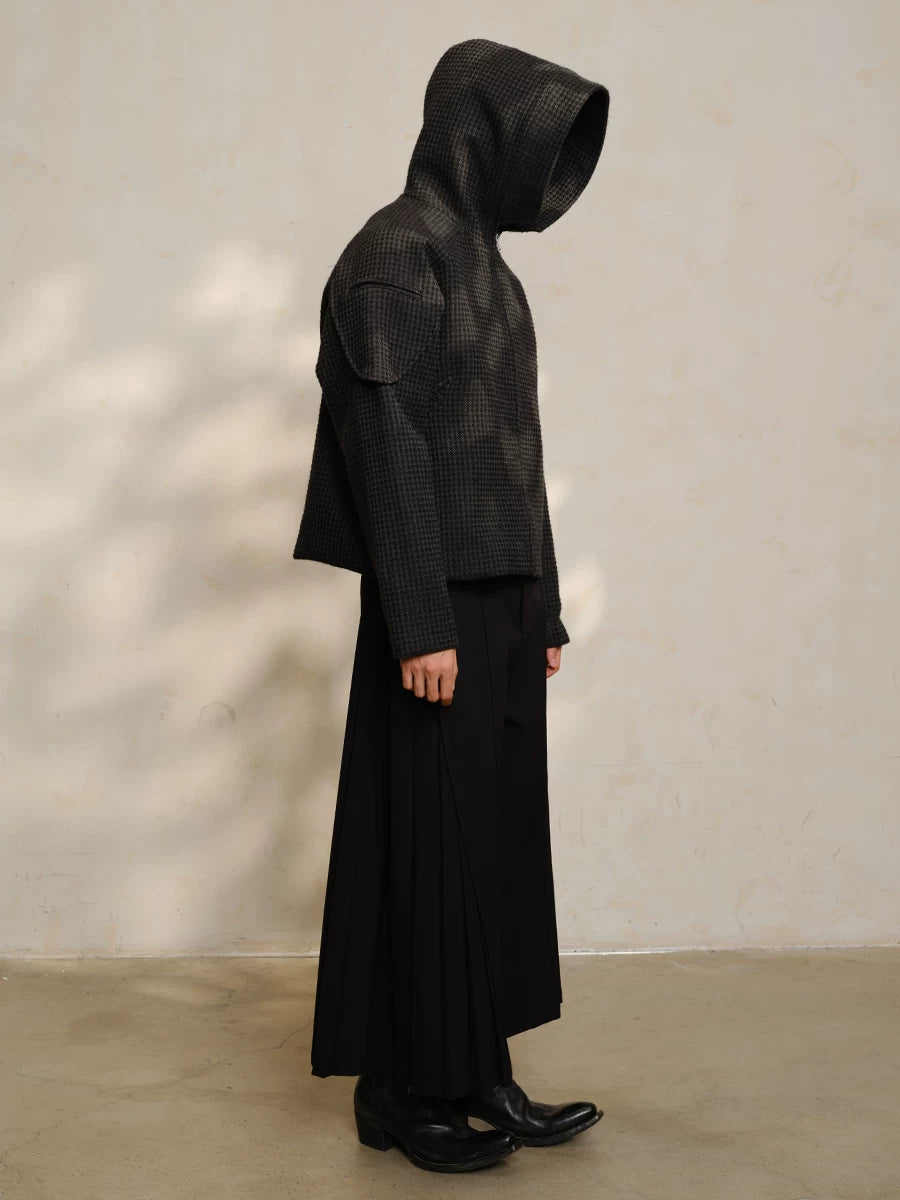 Black Hooded Zip Bee Keeper Jacket