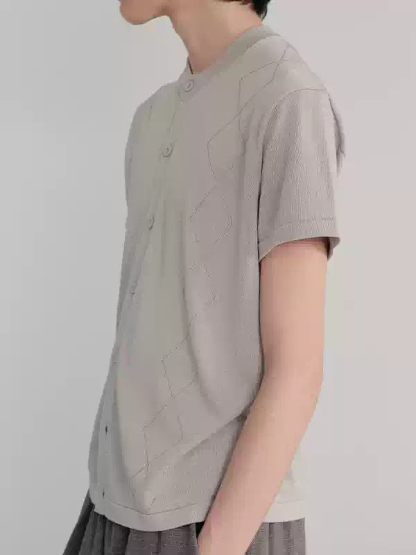 Knitted Lattice Ice Silk Cardigan