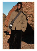 Adjustable Multi-Pocket Quilted Nylon Crossbody Bag
