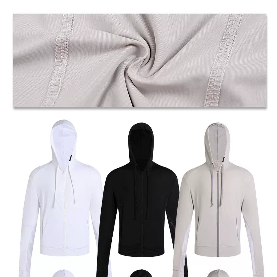 Two-Tone Cooling Stretch Mesh Hooded Jacket