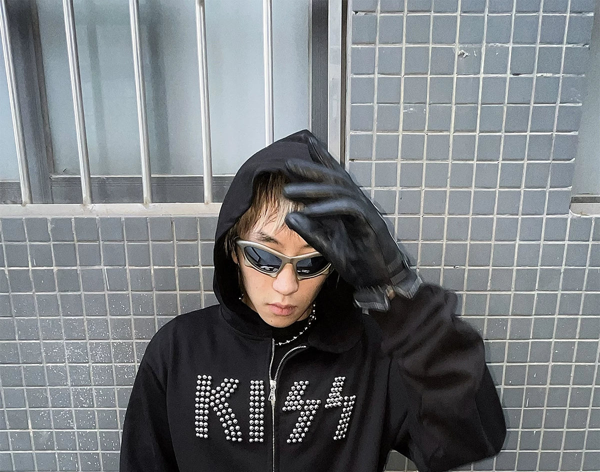 Slim Fit Beaded Heavyweight Hoodie