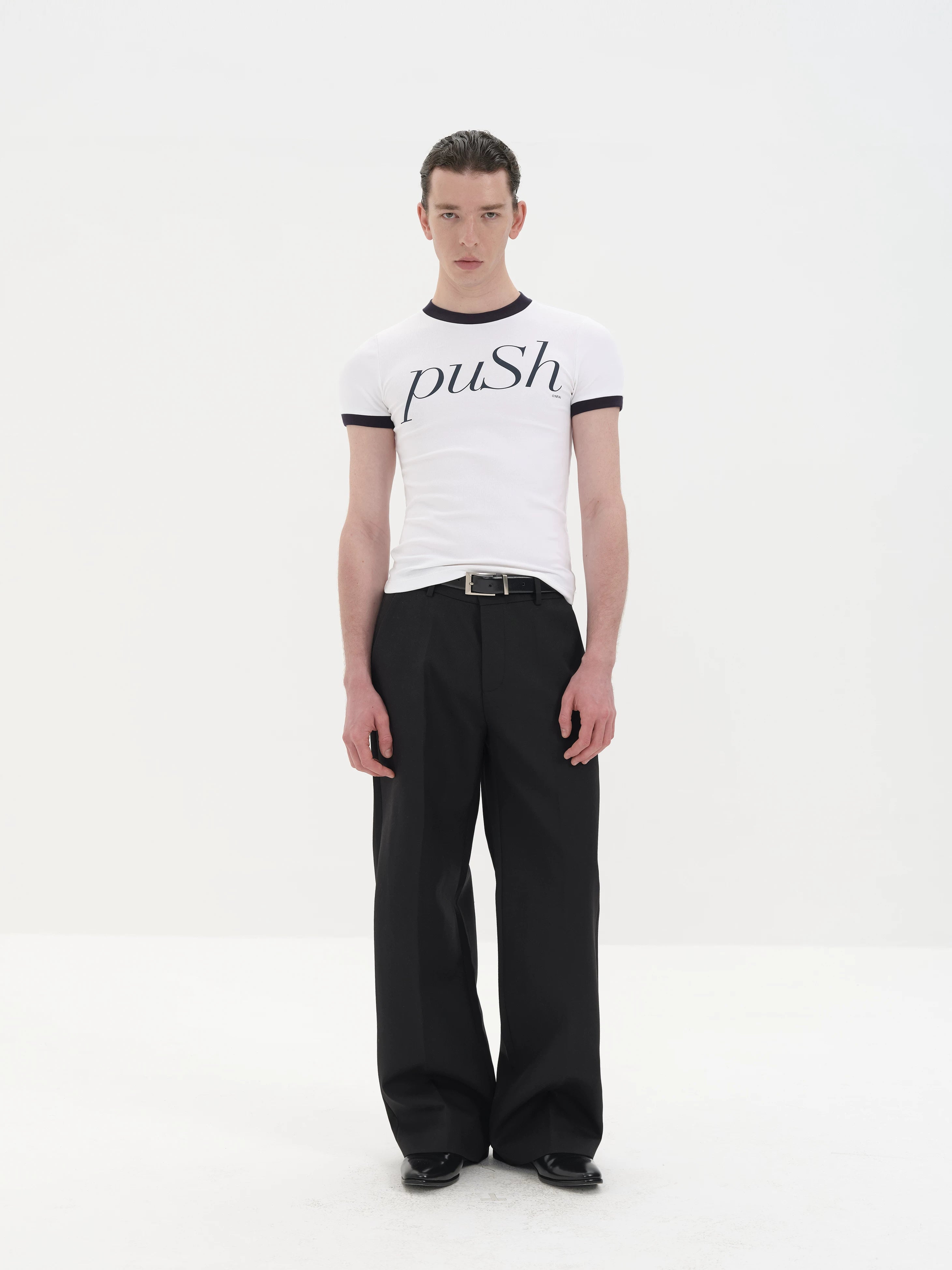 Printed Color Block Push Ringer Tees
