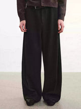 Loose Pleated Wool Pants