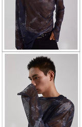 Irregular Mesh Unisex Tops