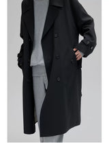 Double Breasted Long Trench Coat