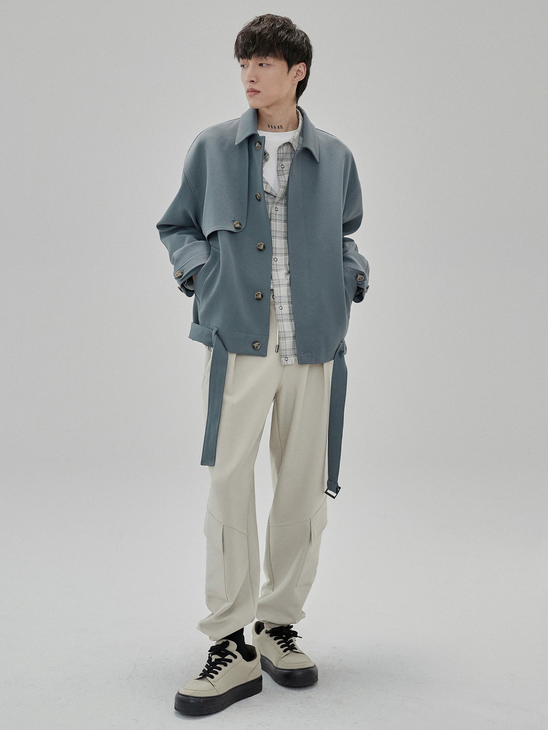 Tapered Drawstring Pocket Cargo Pants