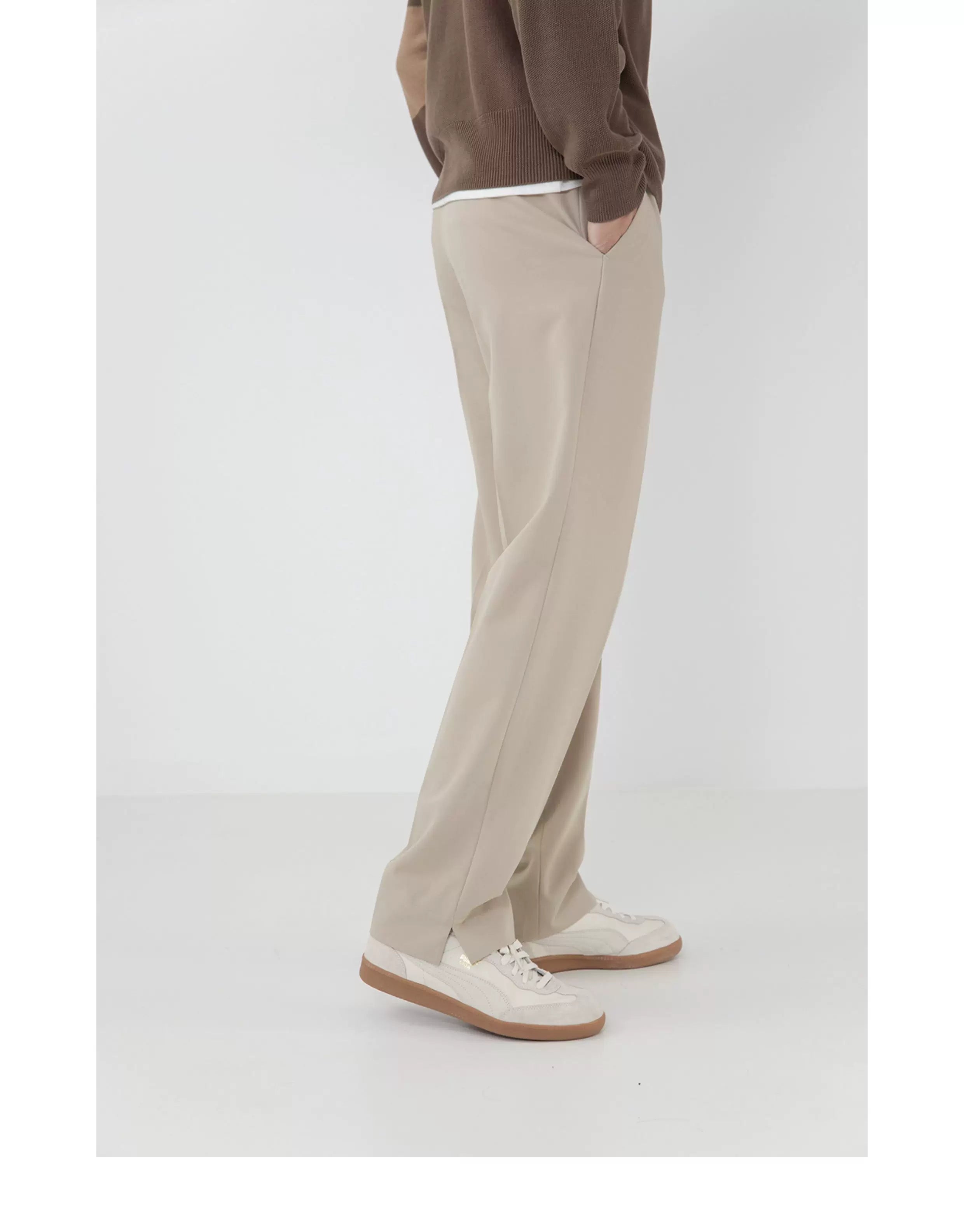 Drapey Straight Split Lounge Pants