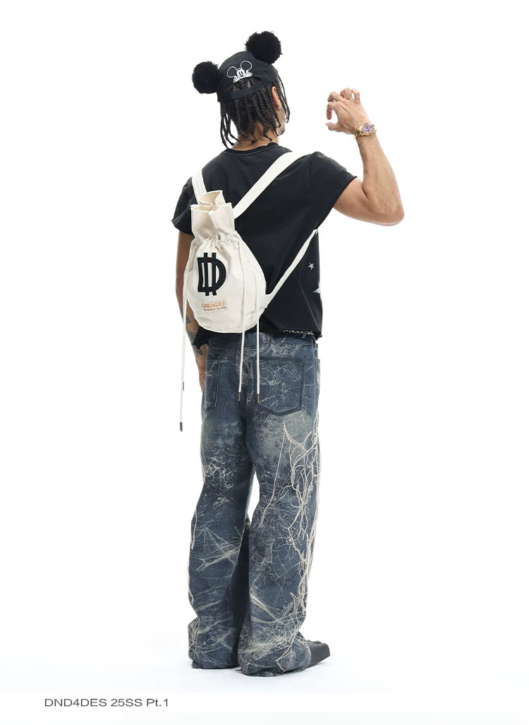 Punk Star Print Slim Cuffed Tee
