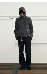 Men's Heated Zip Hooded Fleece Jacket