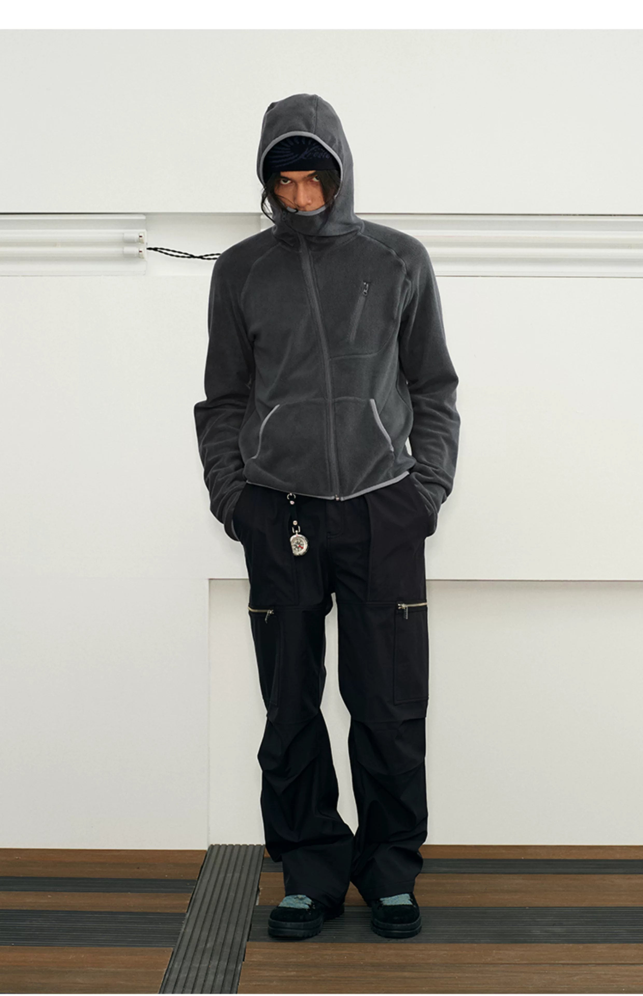 Men's Heated Zip Hooded Fleece Jacket
