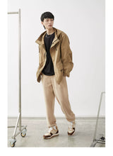 Stripe Plush Drawstring Track Pants