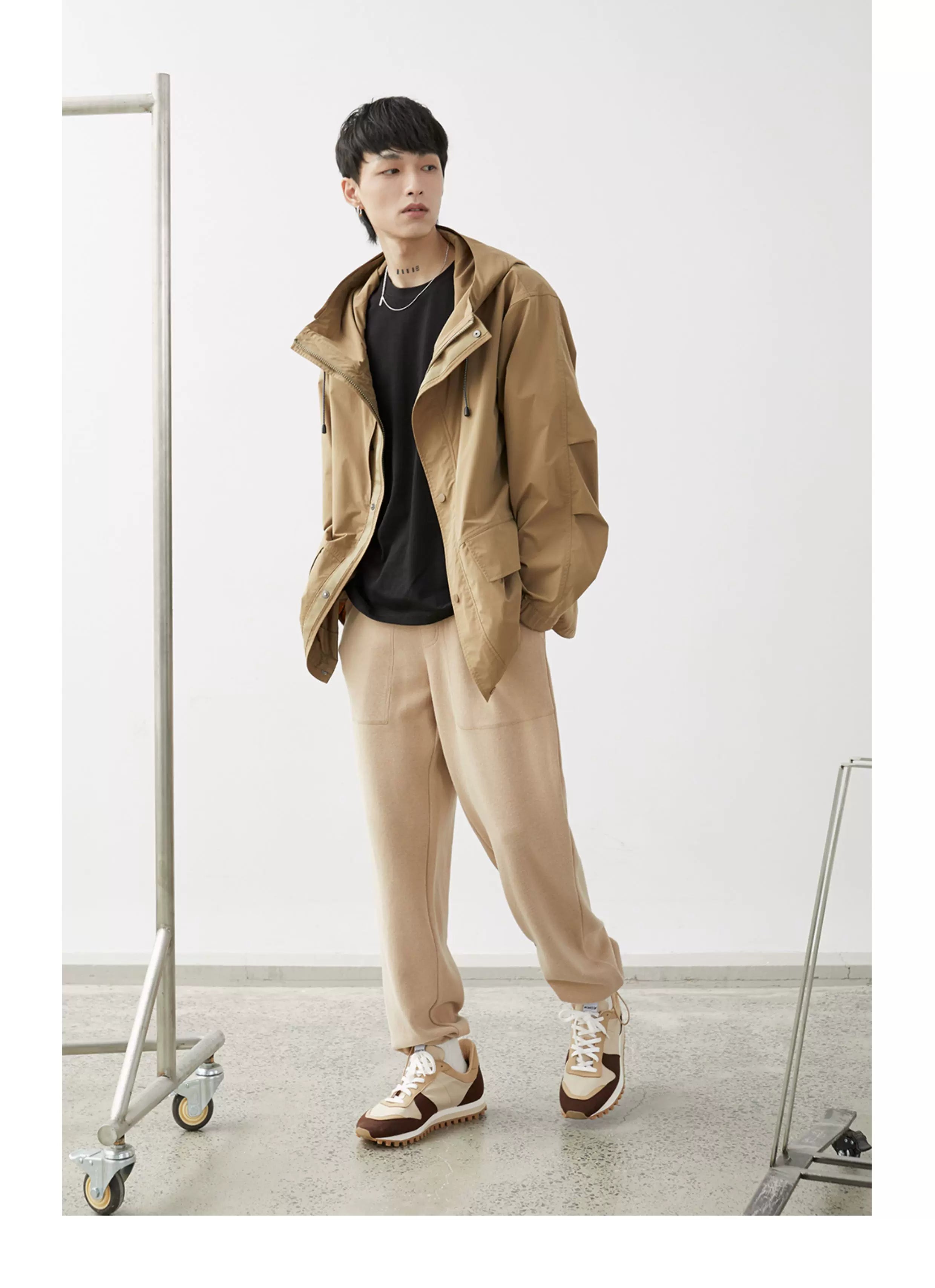 Stripe Plush Drawstring Track Pants