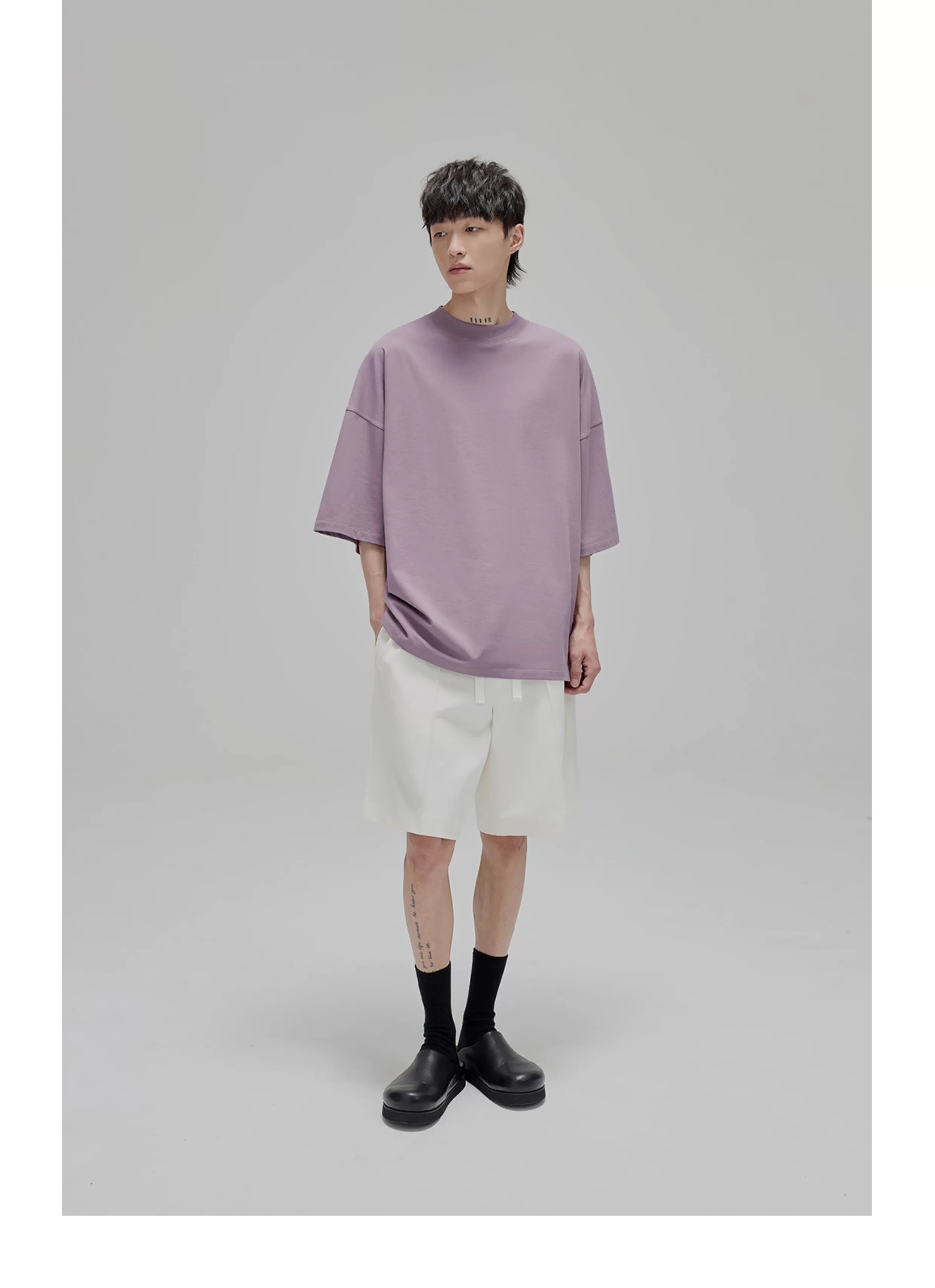 Vintage Ribbed Half Sleeve Tees