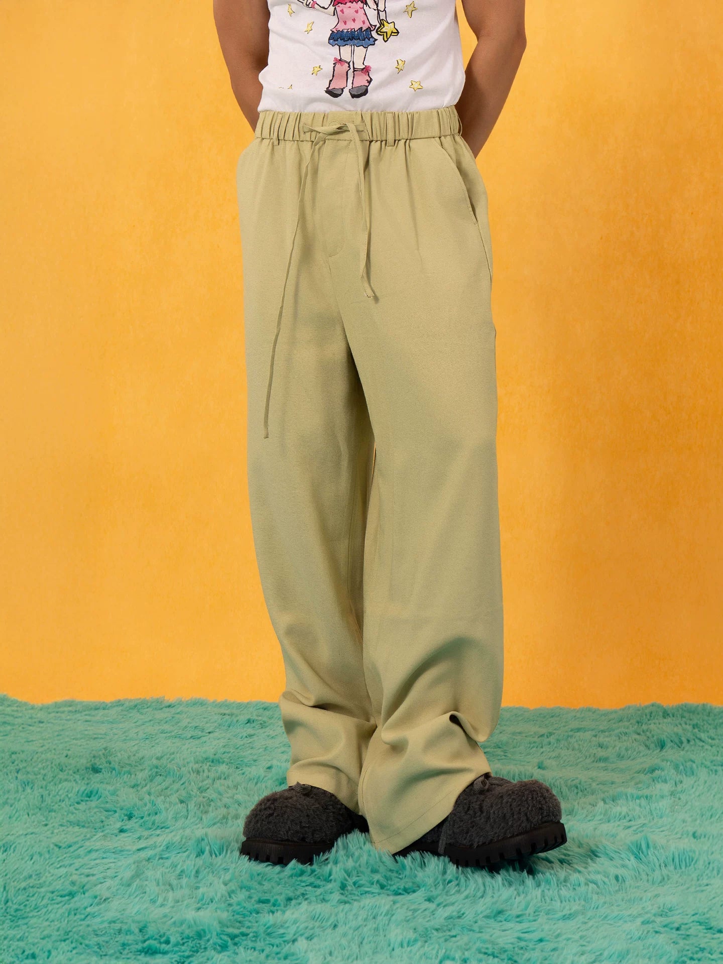 Men's Linen Wide Leg Pants