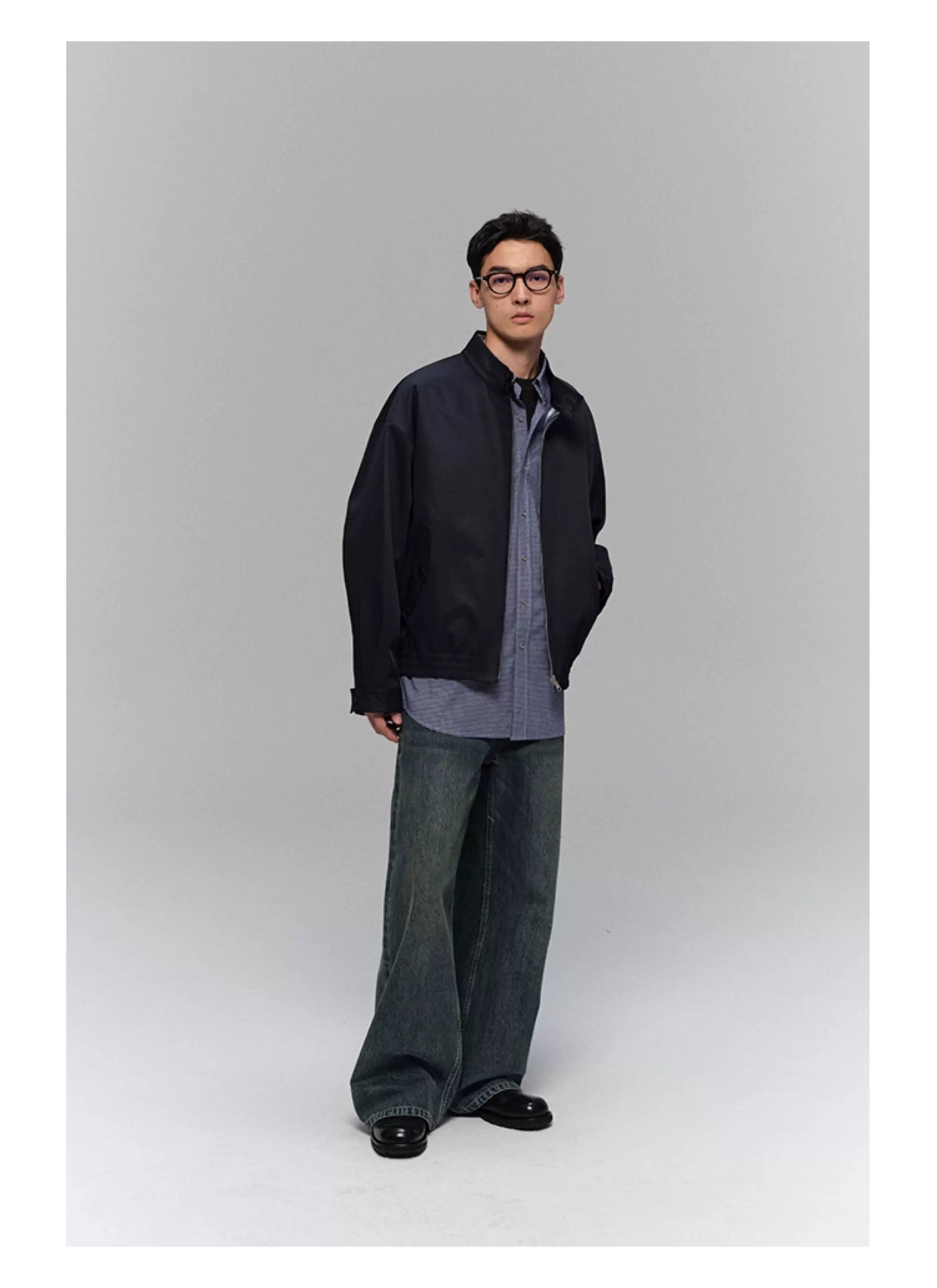 Reversible Plaid Lined Cotton Harrington Jacket