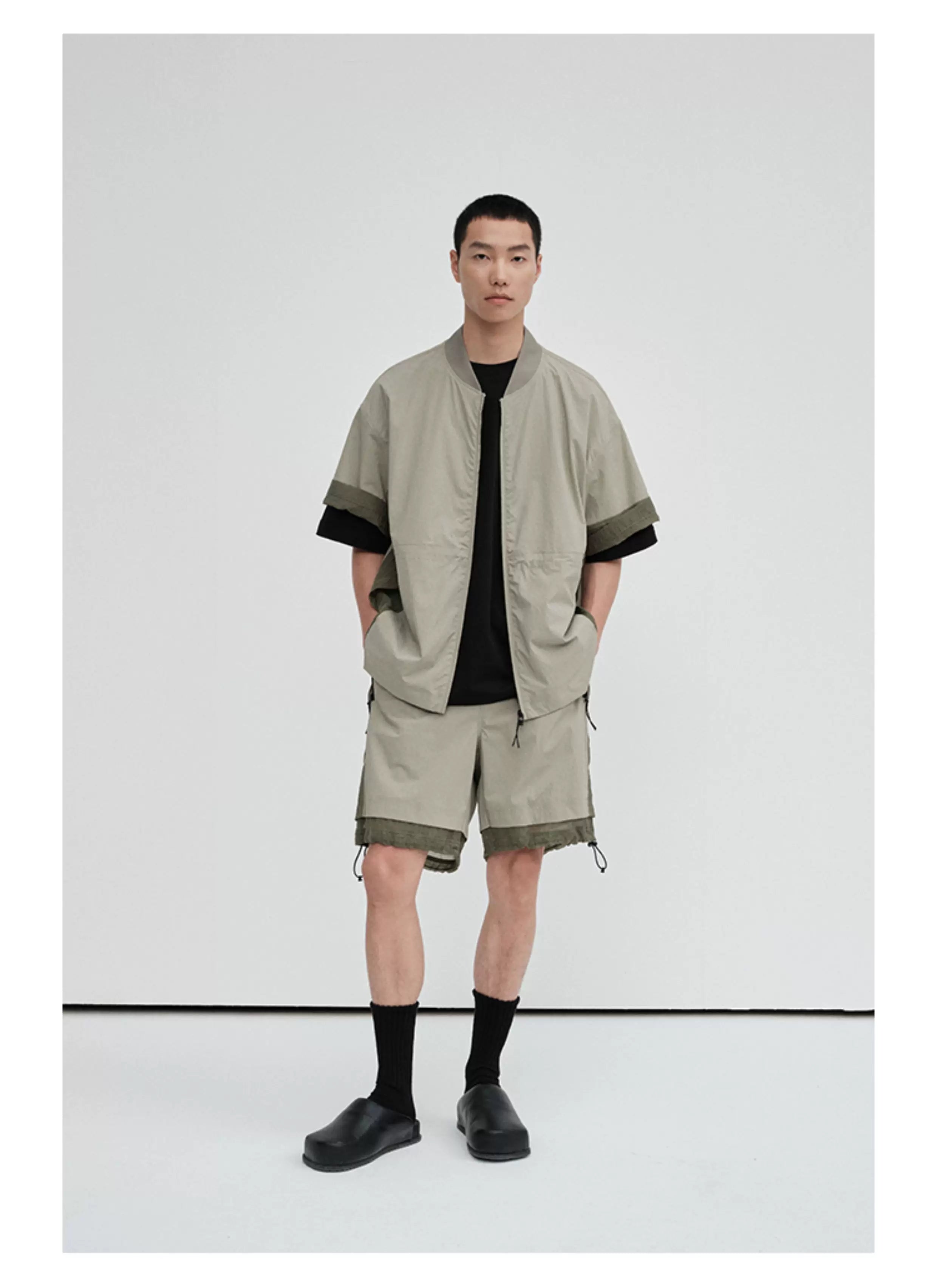 Crew Neck Raw Hem Short-Sleeve Tees