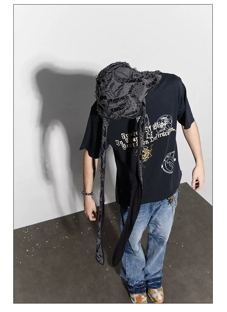 Distressed Bunny Ear Hip Hop Durag