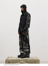 Tiger Sequin Boxy Cropped Denim Jacket