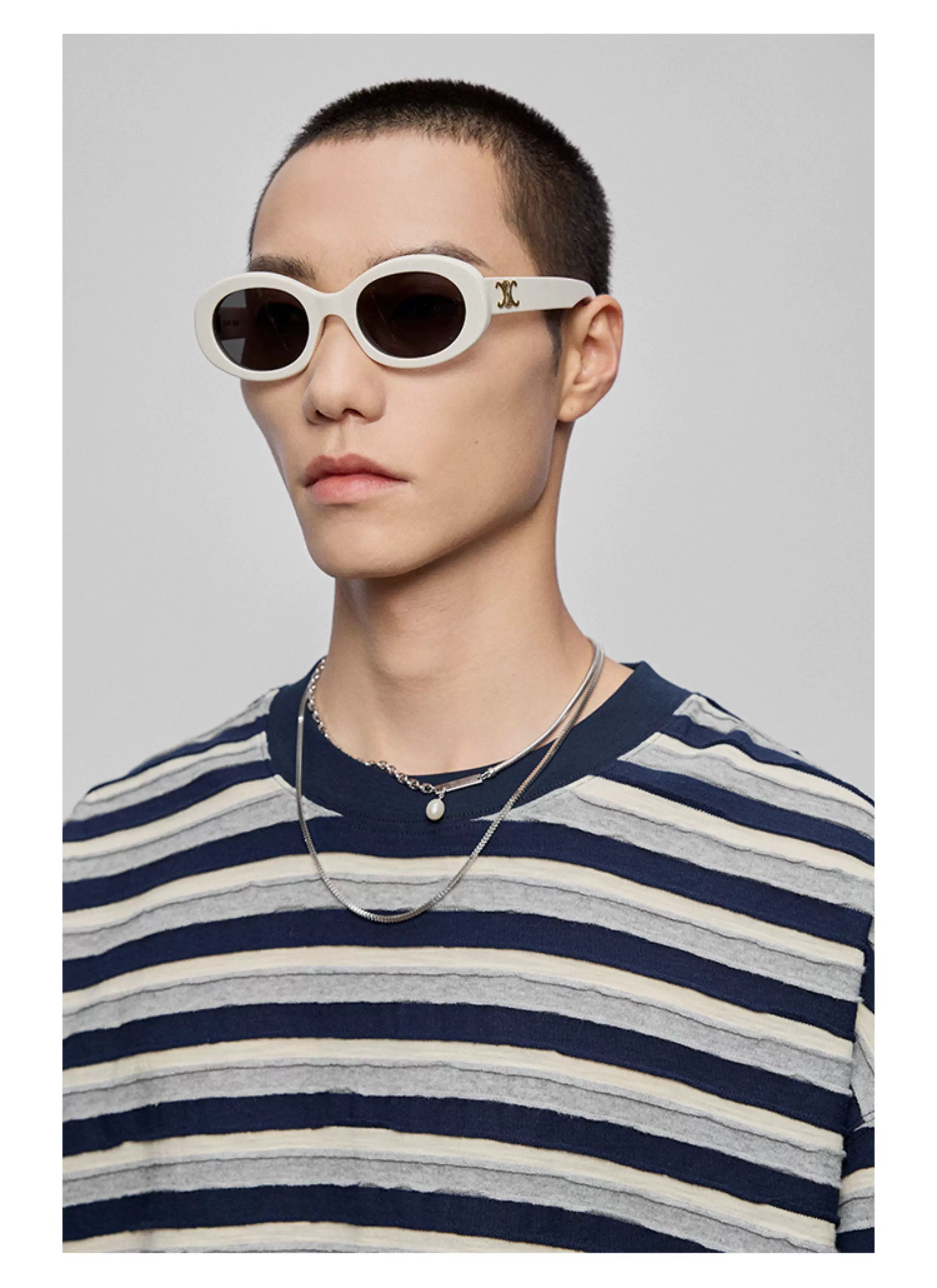Striped Raw Edge Long Sleeve Tee