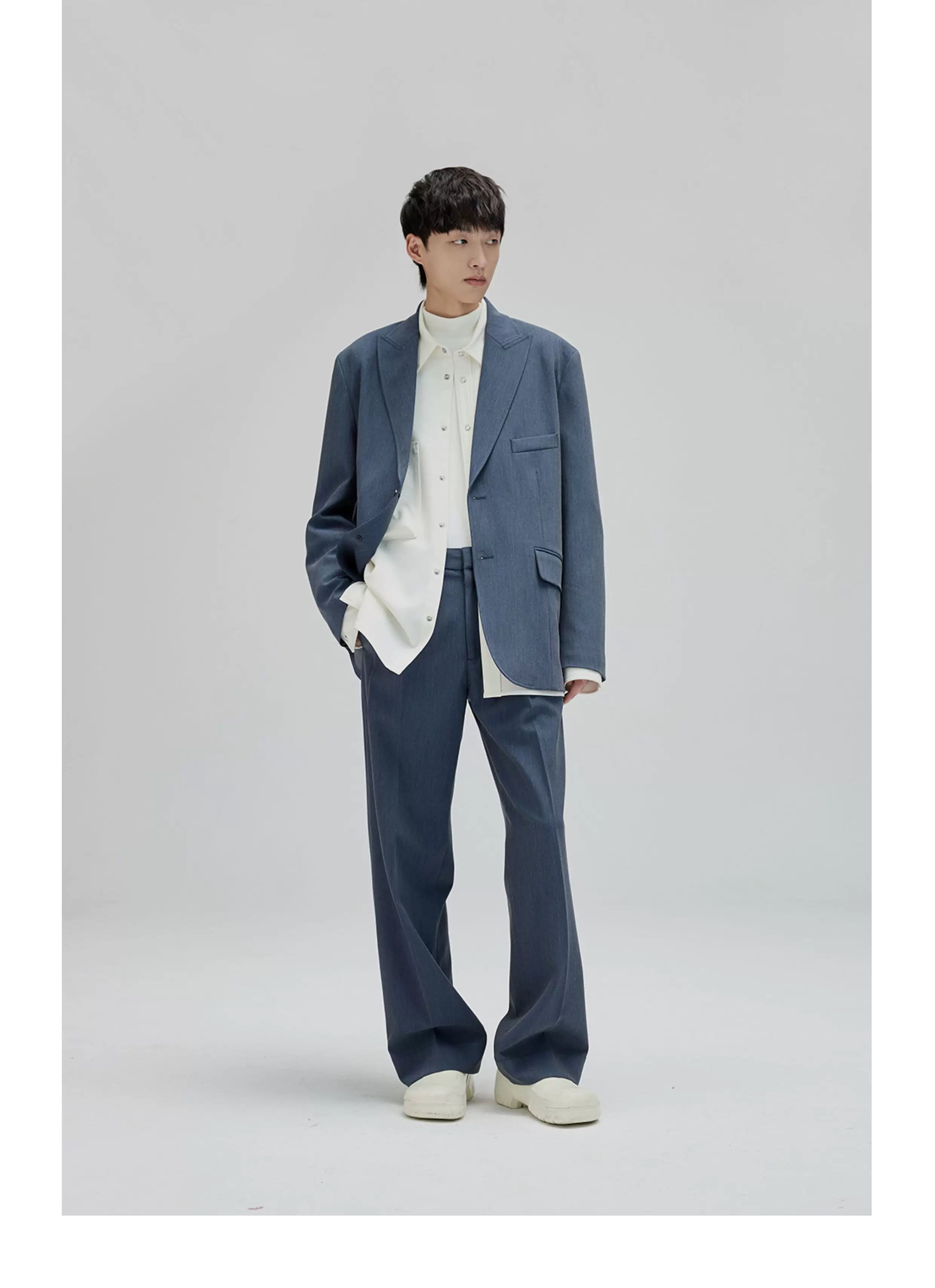 Vintage Pleated Wide Waist Casual Pants