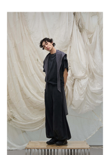 Detachable Hood Short-Sleeve Ring Cut Tees