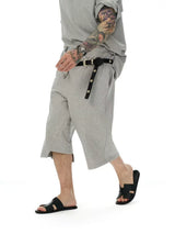 Cropped Terry Bermuda Pants