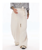 Oversized High-Waisted Curved Sweatpants