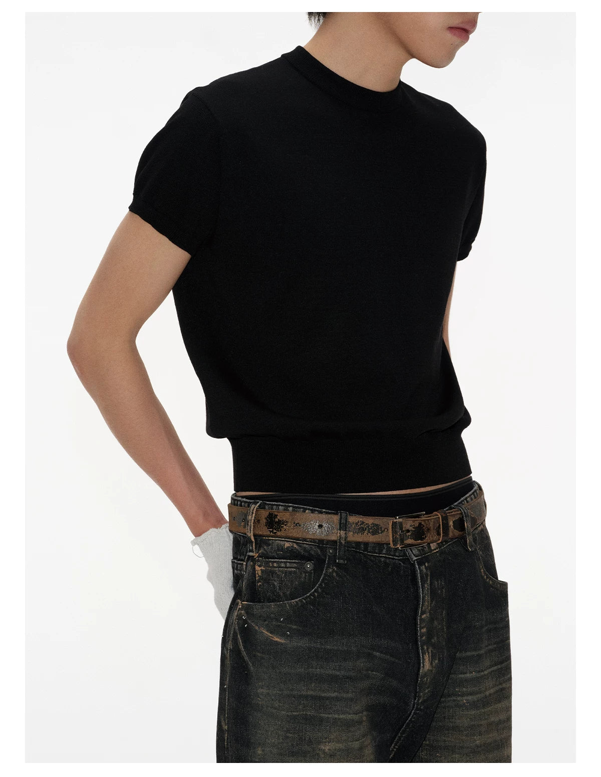 Ice Silk Slim Short Sleeve Tee