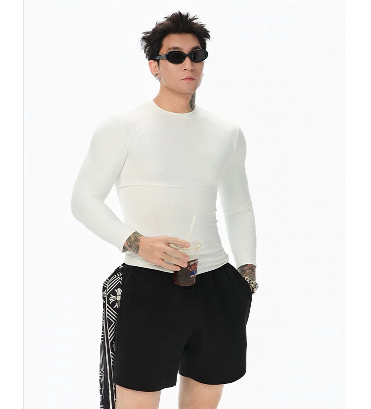 Soft Quick-Dry Fitted Long-Sleeve Top