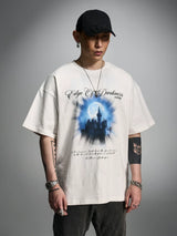 Loose Ivory Printed Short Sleeve Tee