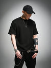Black Boxy Short Sleeve Modal Tee