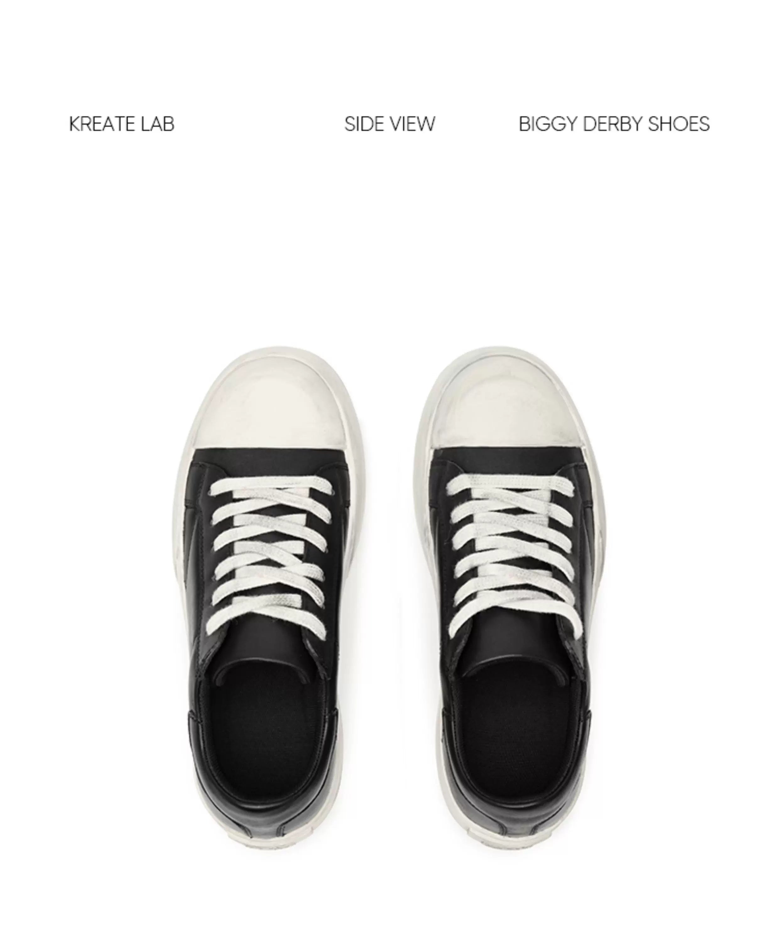 Leather Platform Casual Sneakers
