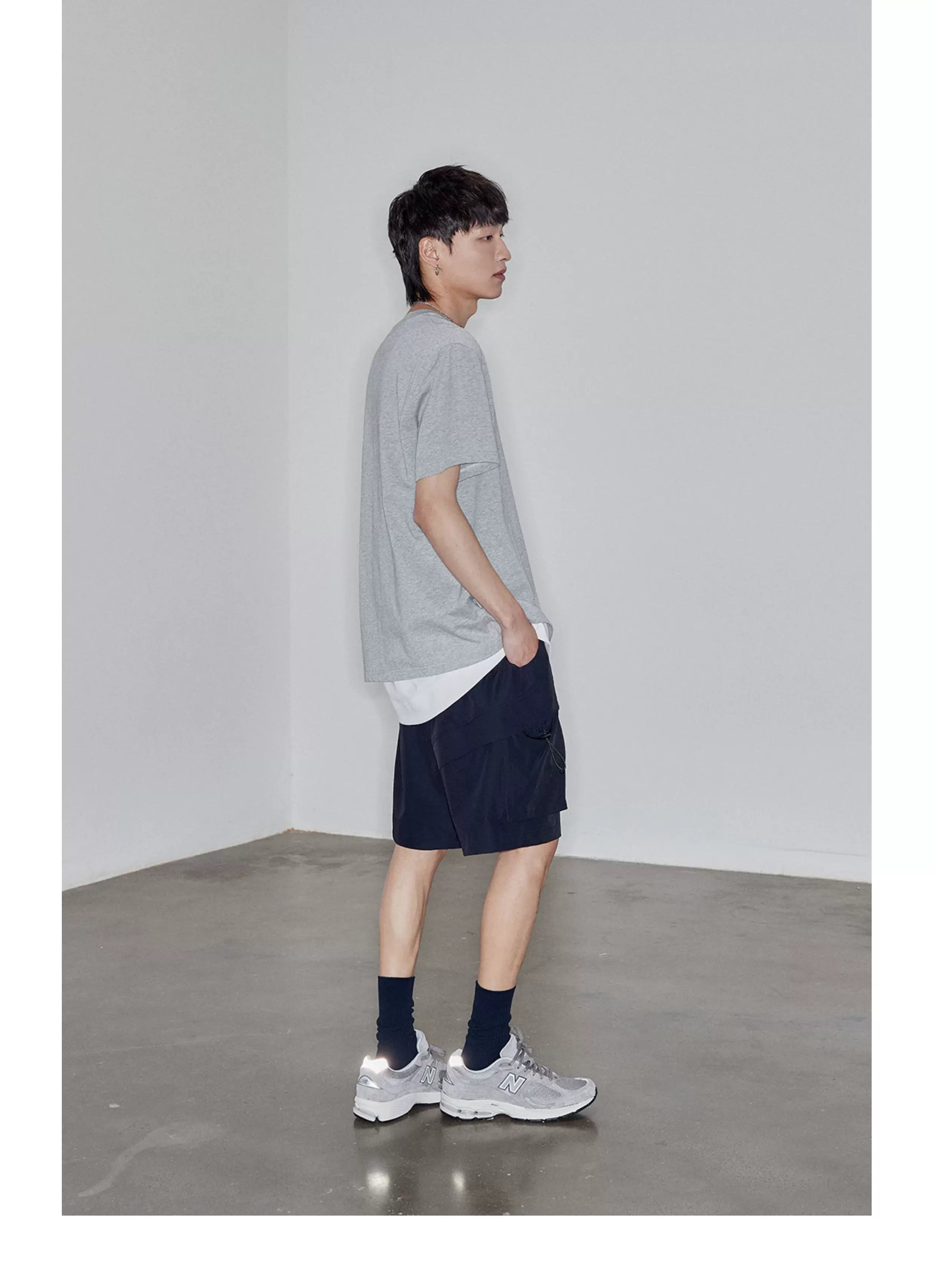 Magnetic Belted Elastic Multi-pocket Shorts