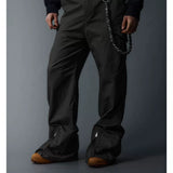 Adjustable Zipper Flared Baggy Cargo Pants