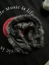 Ten-Color Removable Snap Fur Collar