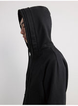 Drawstring Two-tone Raglan Cotton Hoodie