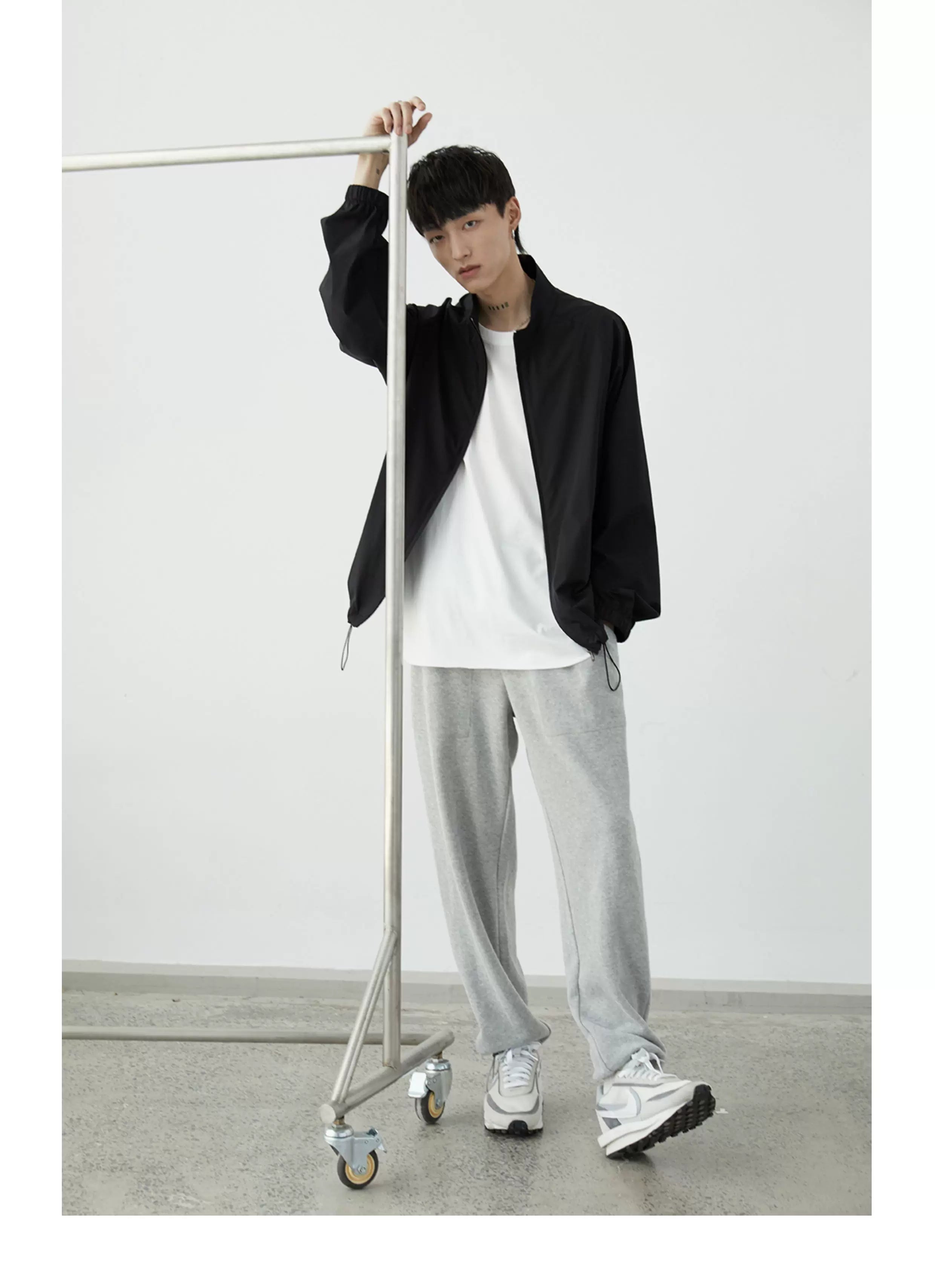 Stripe Plush Drawstring Track Pants